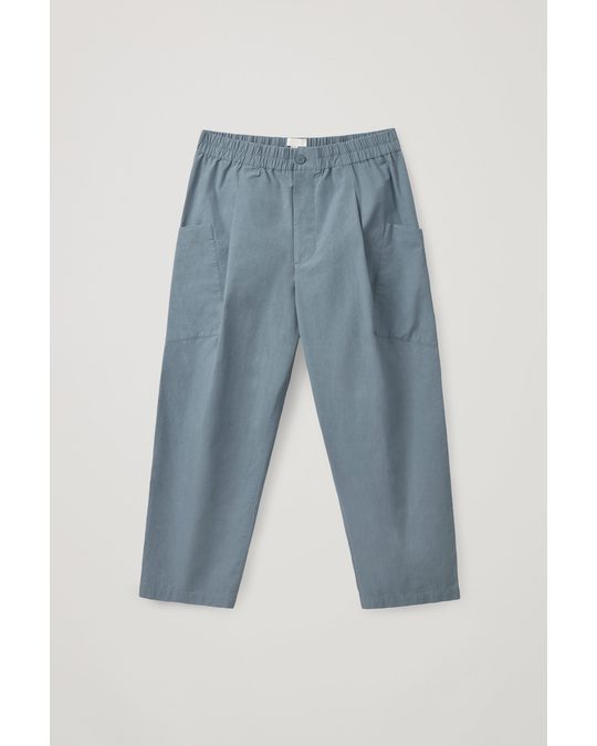 COS Relaxed-fit Patch Pocket Trousers Turquoise