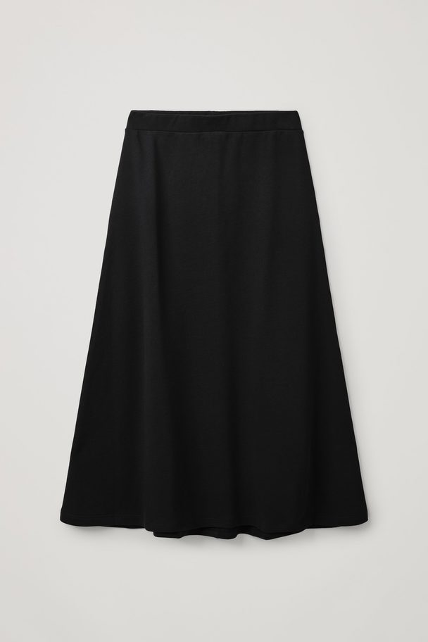 COS A-line Sweatshirt Skirt Black