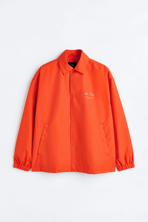 H&M Water-repellent Coach Jacket Orange