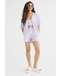 Wide Shorts Purple/patterned