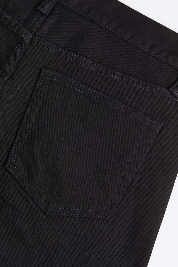 H&M Regular Fit Twill Trousers Black