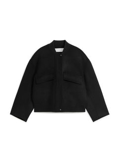 Unlined Wool Jacket Black