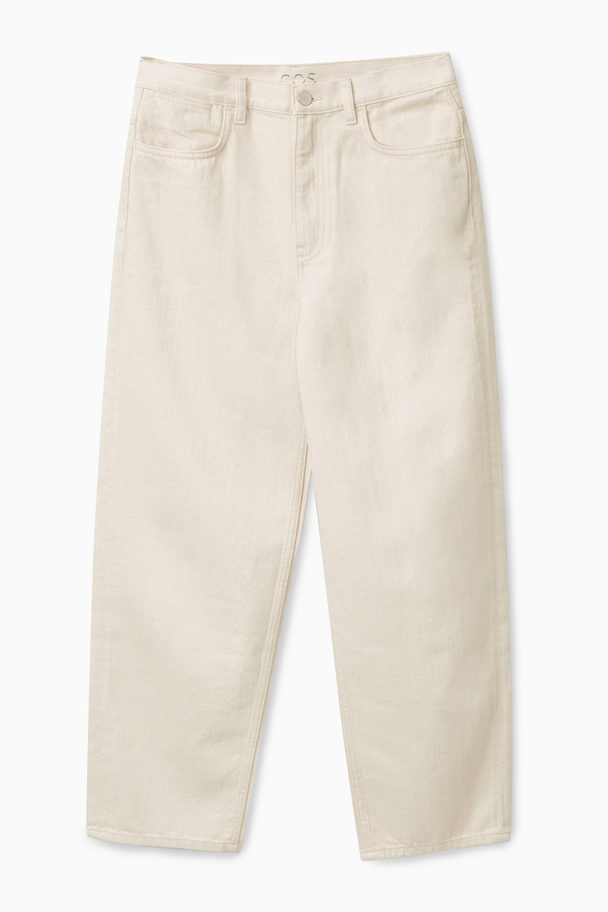COS Barrel-leg High-rise Jeans Off-white