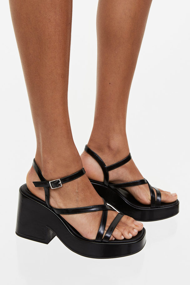 H&M Platform Sandals Black