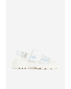 Chunky Sandals White/holographic