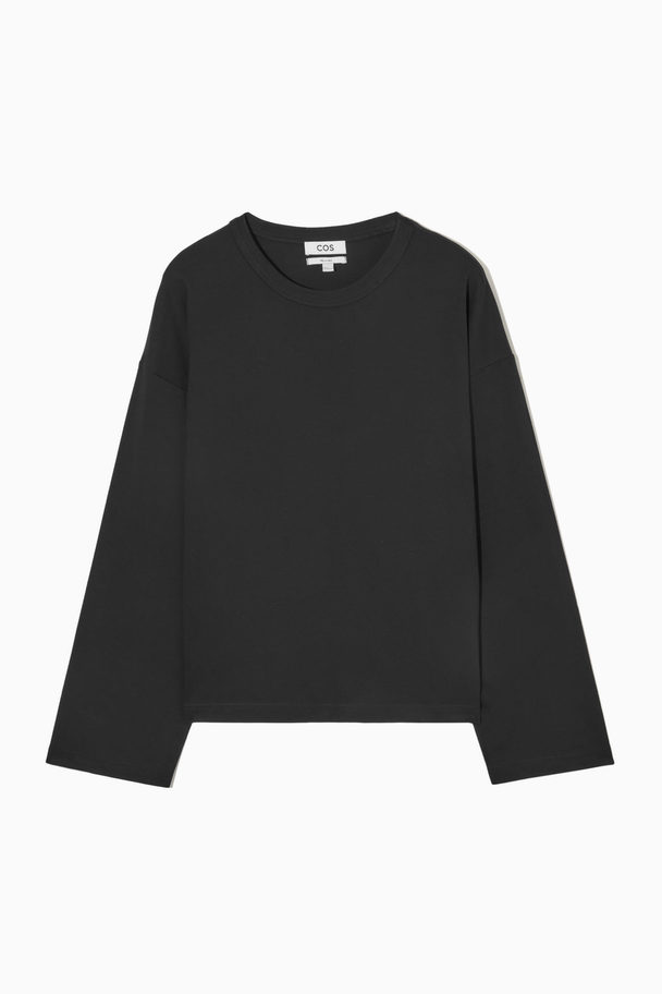 COS Relaxed-fit Mid-weight Long-sleeved T-shirt Black