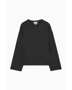 Relaxed-fit Mid-weight Long-sleeved T-shirt Black