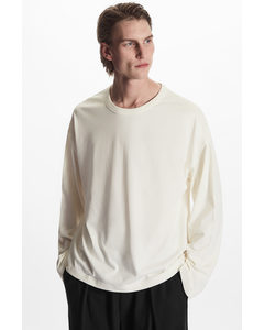 Relaxed-fit Mid-weight Long-sleeved T-shirt Cream