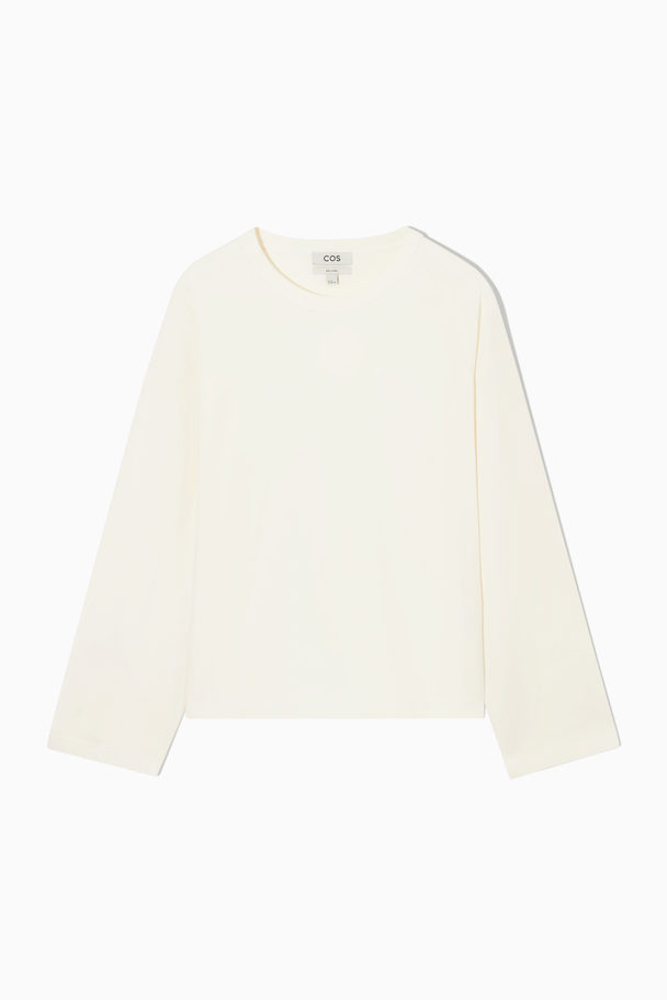 COS Relaxed-fit Mid-weight Long-sleeved T-shirt Cream