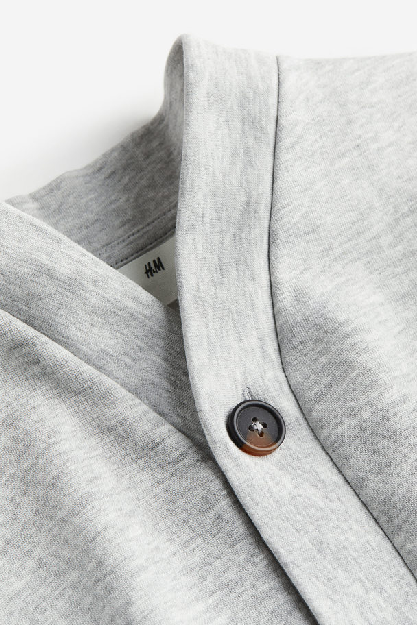 H&M Sweatshirt Cardigan Light Grey Marl