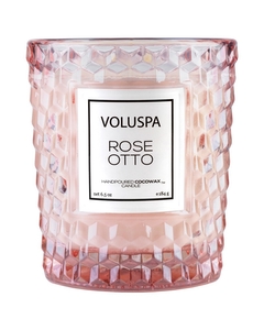 Voluspa Roses Boxed Textured Glass Candle Rose Otto 184g
