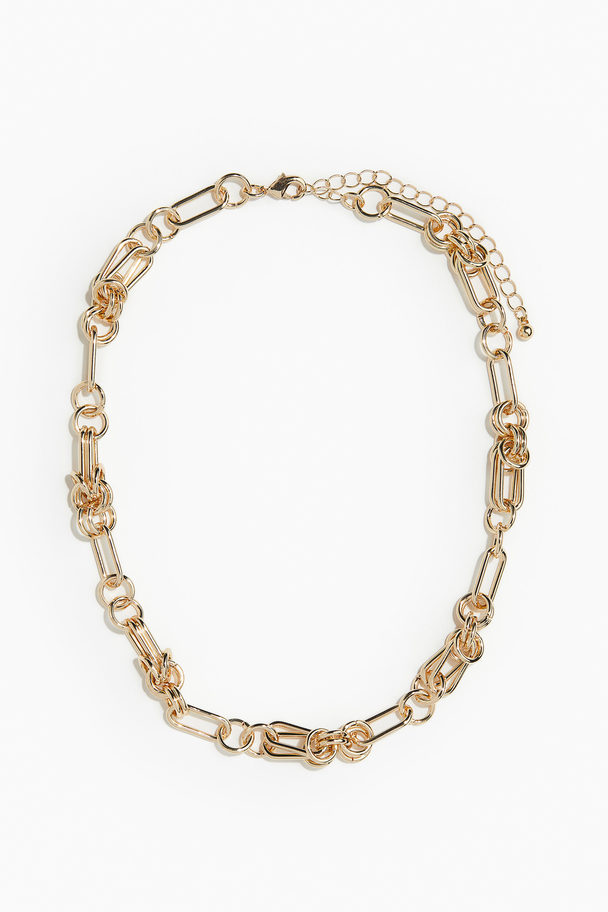 H&M Linked-ring Necklace Gold-coloured