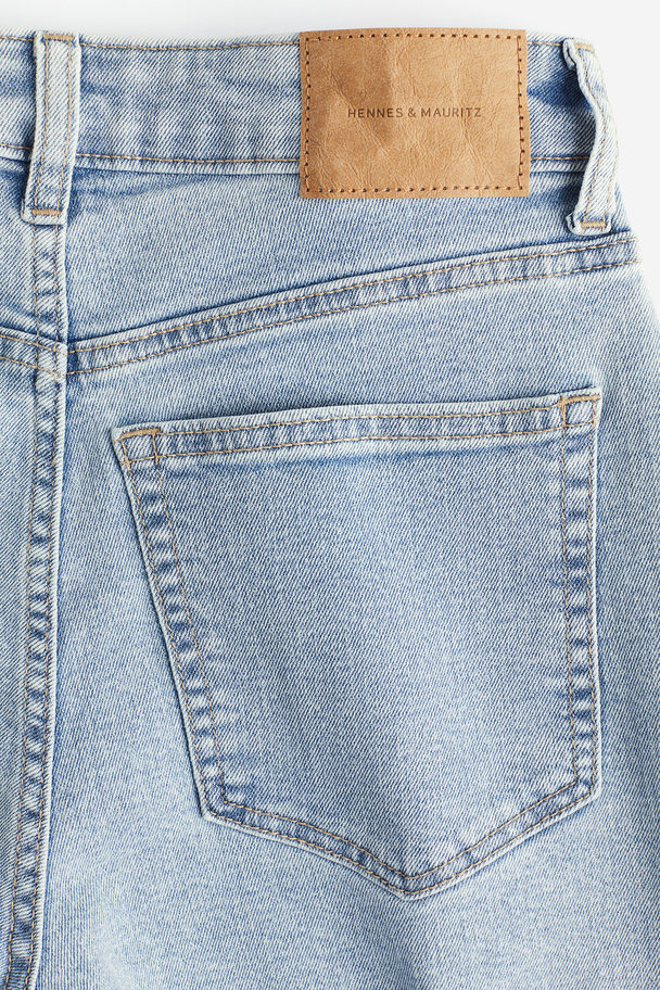 H&M Skinny High Denim Shorts Helles Denimblau