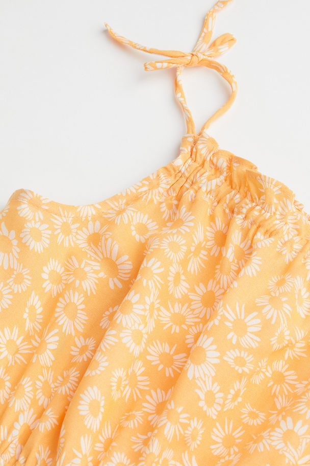 H&M Korte Jumpsuit Oranje/bloemen