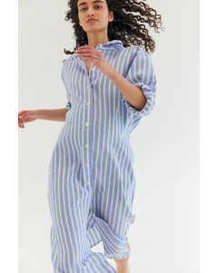 Mama Before & After Shirt Dress Blue/striped