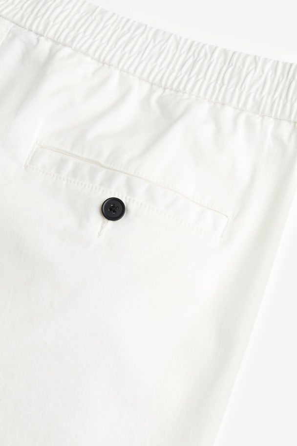 H&M Regular Fit Cotton Shorts White