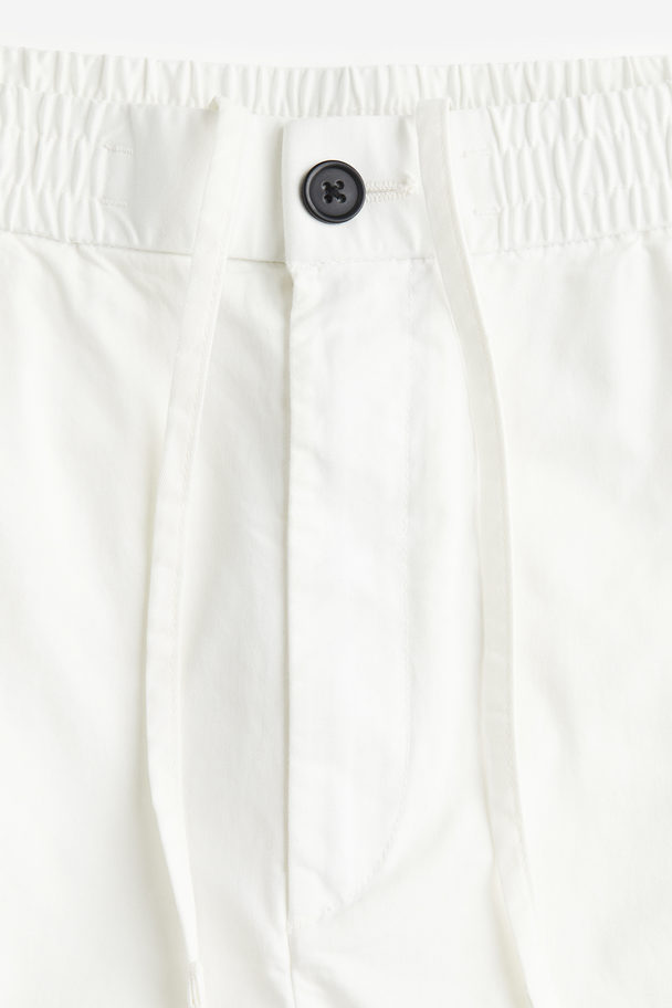 H&M Baumwollshorts Regular Fit Weiß
