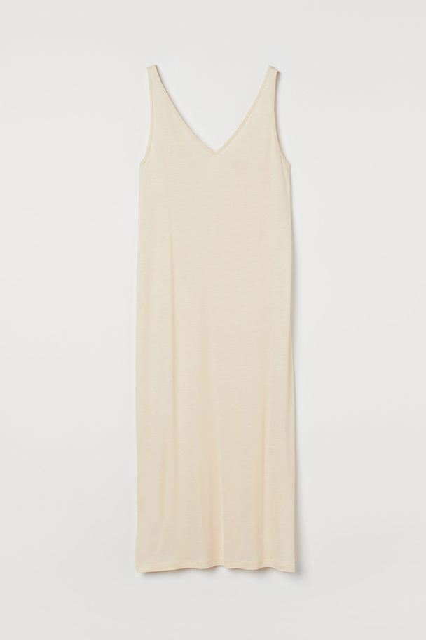 H&M Sleeveless Jersey Dress Light Beige
