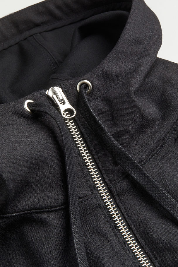 H&M Oversized Jacke aus Wollmix Dunkelgraumeliert