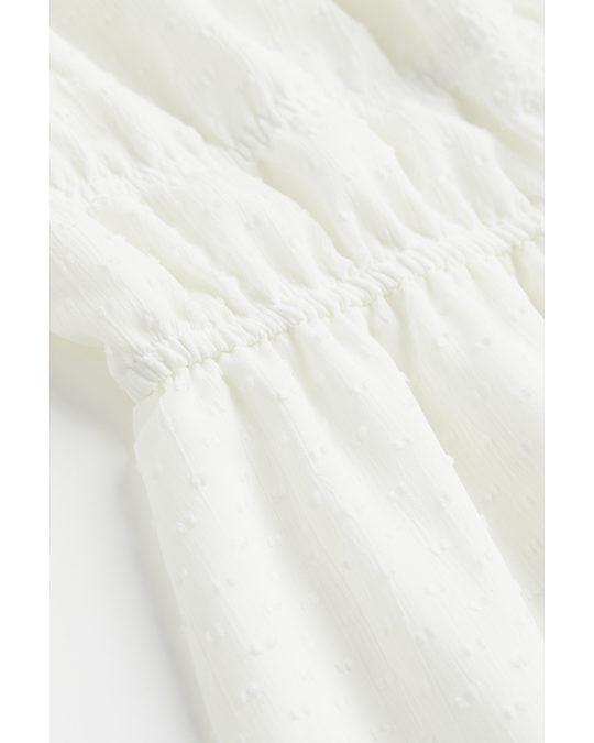 H&M H&m+ Off-the-shoulder Dress White