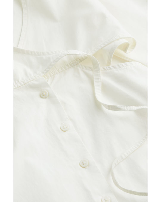 H&M Cotton Poplin Dress White
