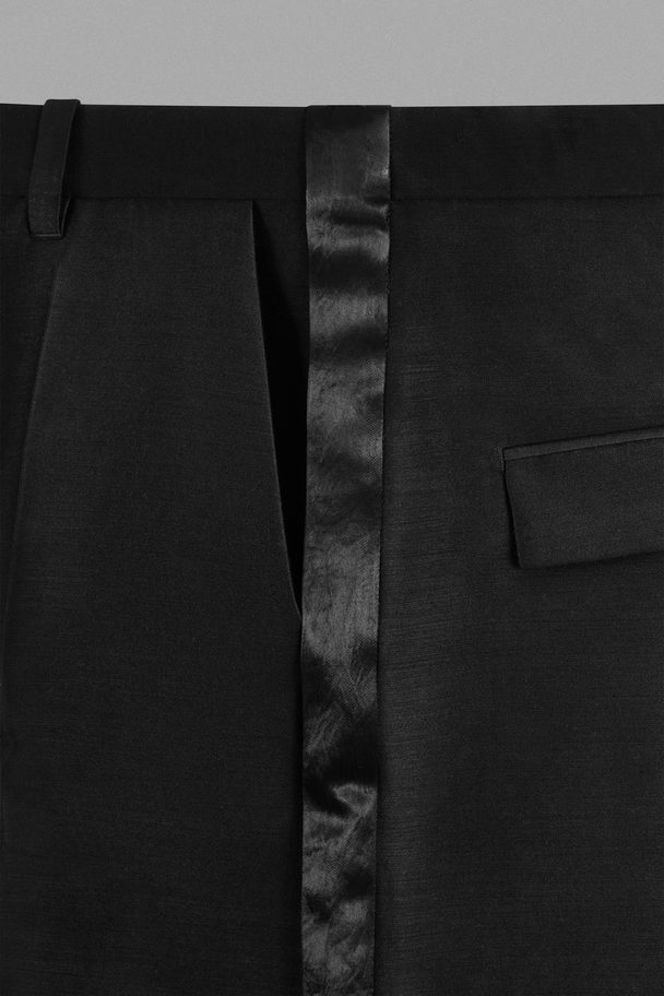 COS The Wide-leg Tuxedo Trousers Black