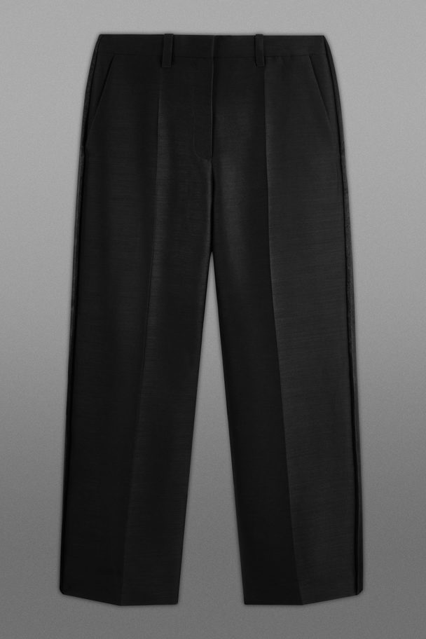 COS The Wide-leg Tuxedo Trousers Black