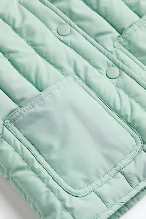 H&M Quilted Gilet Light Green