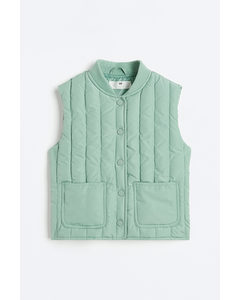Quilted Gilet Light Green