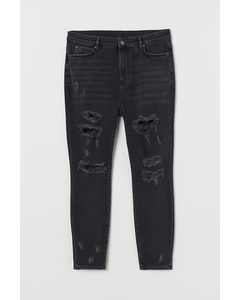 H&m+ Super Skinny High Jeans Zwart Denim