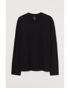 Tricot Shirt - Regular Fit Zwart