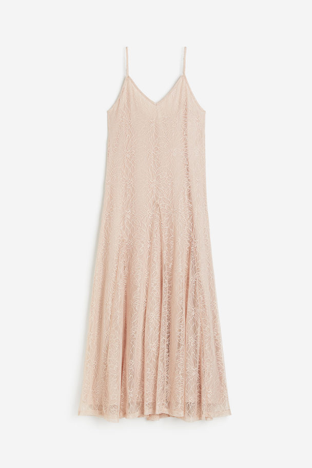 H&M Lace Slip Dress Dusty Pink