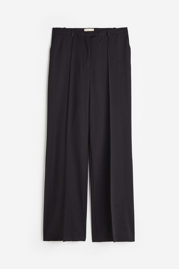 H&M Elegante Hose aus Wolle Softschwarz