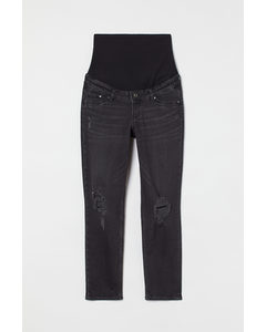 Mama Mom Ankle Jeans Black/washed Out