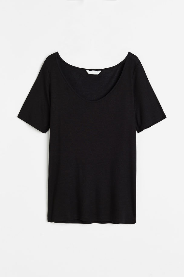 H&M Lyocell T-shirt Black