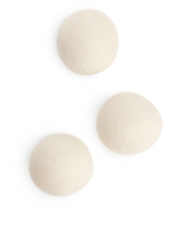 Afroart Afroart Wool Dryer Balls, Set Of 4 White
