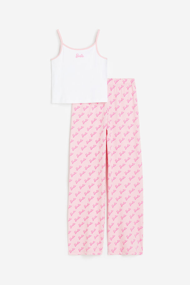 H&M Print-motif Pyjamas Light Pink/barbie