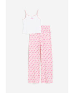 Print-motif Pyjamas Light Pink/barbie