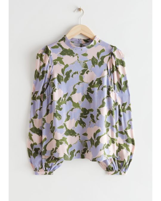 & Other Stories Printed Blouse Floral Print