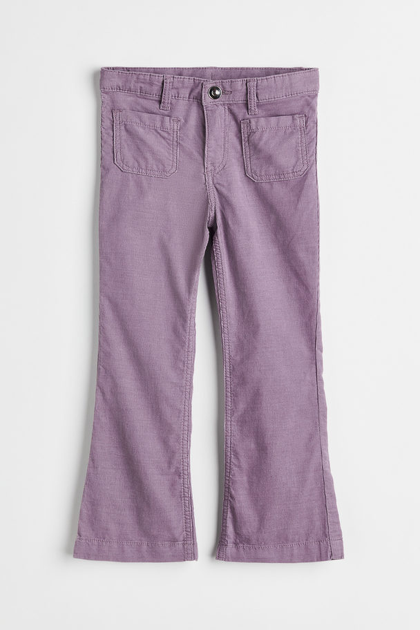 H&M Flared Trousers Purple