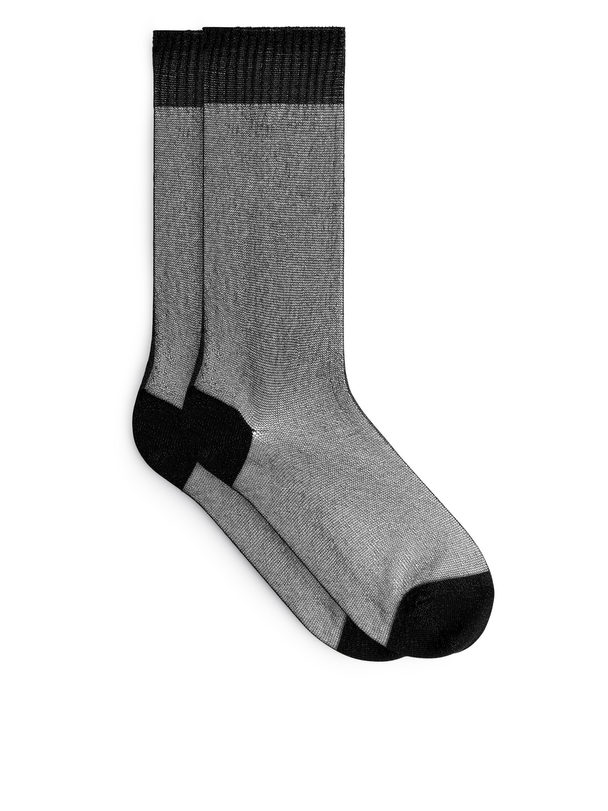 ARKET Lurexsocken Schwarz