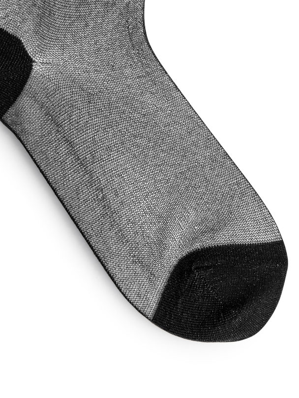 ARKET Lurexsocken Schwarz