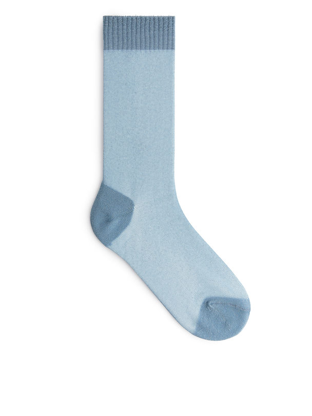 ARKET Lurex-sokker Blå