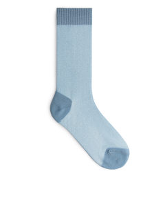 Lurex-sokker Blå