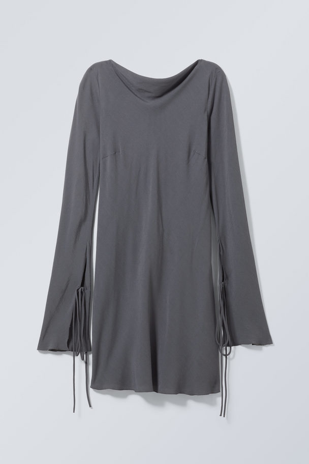 Weekday Bella Mini Dress Dark Grey