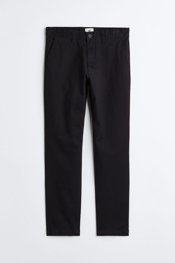H&M Chinos I Bomuld Skinny Fit Sort