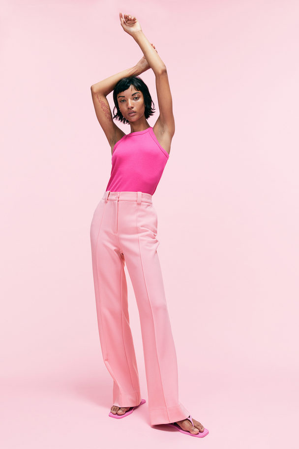 H&M Tailored Trousers Light Pink