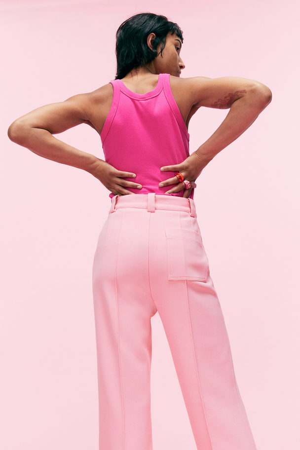 H&M Tailored Trousers Light Pink