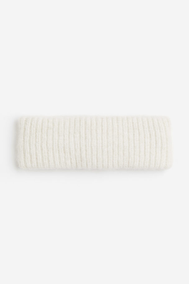 H&M Rib-knit Headband Cream