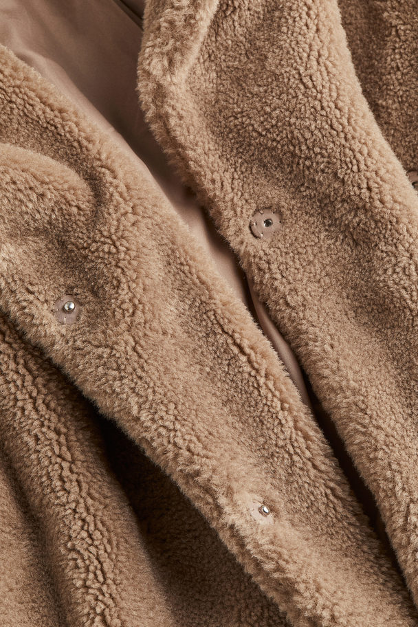 H&M Fluffy Coat Brown